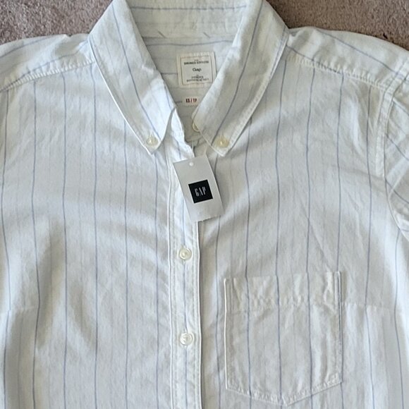 NEW GAP Women's Oxford Long Sleeve Striped Shirt Size XS NWT - Picture 5 of 9